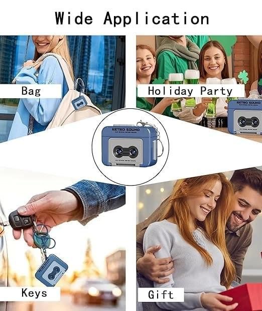 Retro Sound Mini Keychain – Vintage Microphone Style Sound Gadget Keyring