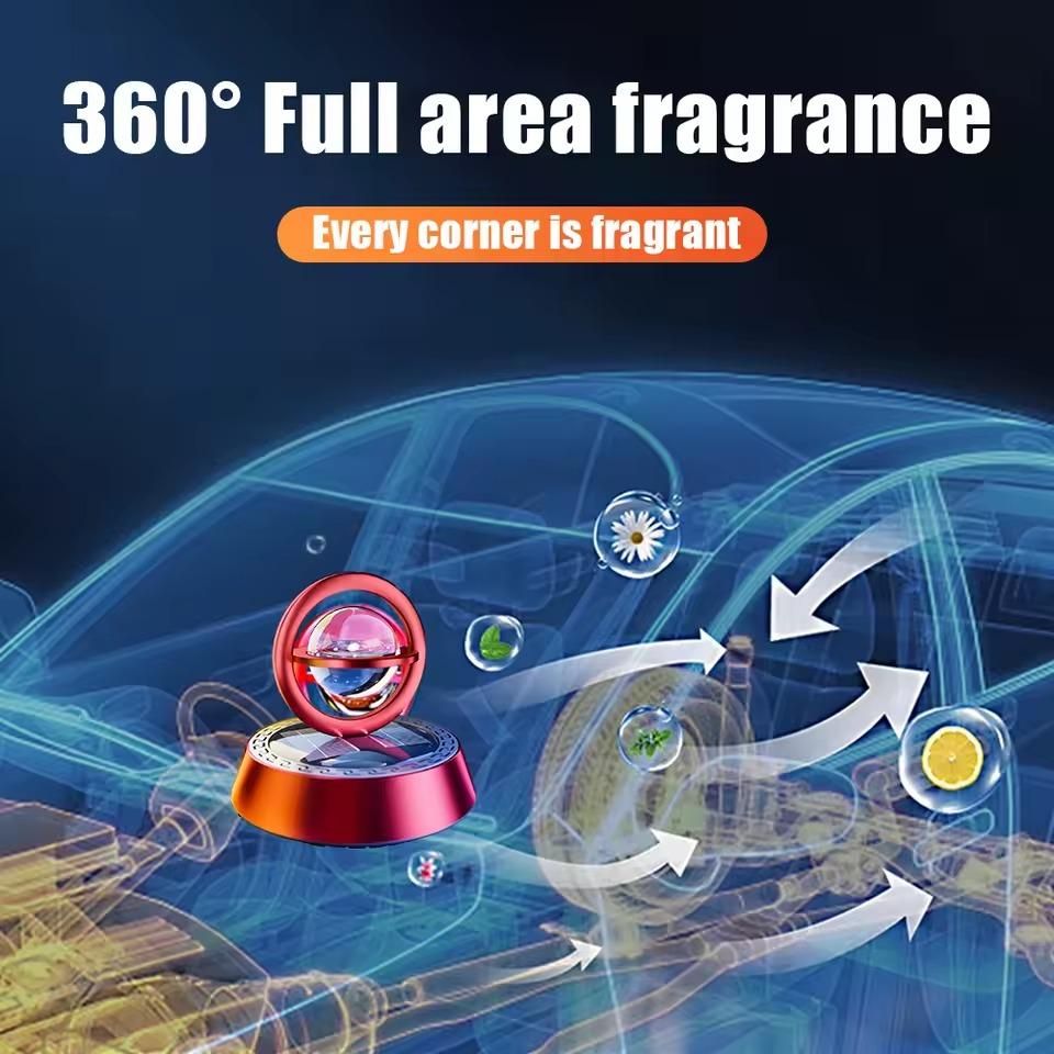 Solar Energy Rotating Car Perfume Diffuser – Aromatherapy & Interplanetary Design