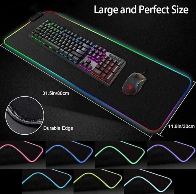 RGB Extended Gaming Mouse Pad – Non-Slip Rubber Base