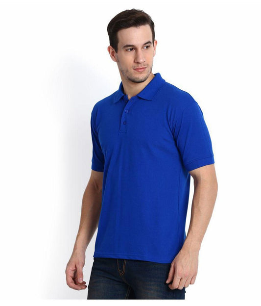 Men’s Royal Blue Polo T-Shirt – Soft Cotton Blend, Premium Casual Comfort