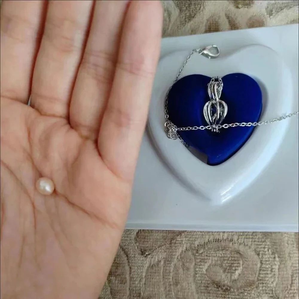 Freshwater Shell Canned Oyster “Ocean Love” Real Pearl Necklace Set for Women