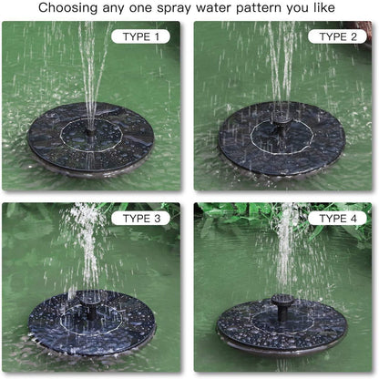 Fountain Solar Power Floating Water Pump – Solar Floating Fountain for Pool, Pond, Garden & Patio (7V 1.4W, Black)