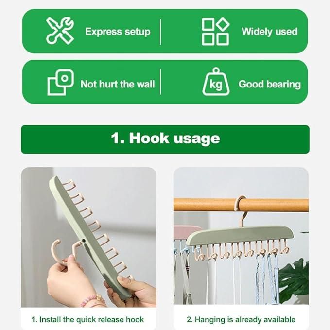 Multifunctional Plastic Closet Hanger – Space-Saving Organizer for Socks, Underwear & Small Clothes