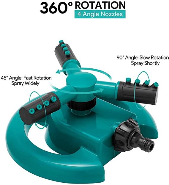 360° Rotating Lawn Water Sprinkler – Efficient 3-Arm Garden Irrigation (1 Pc)