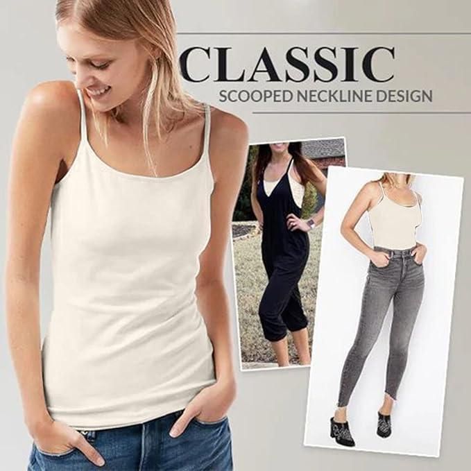 Women’s Loose Cami with Built-in Tank Top – Cotton Comfort Innerwear