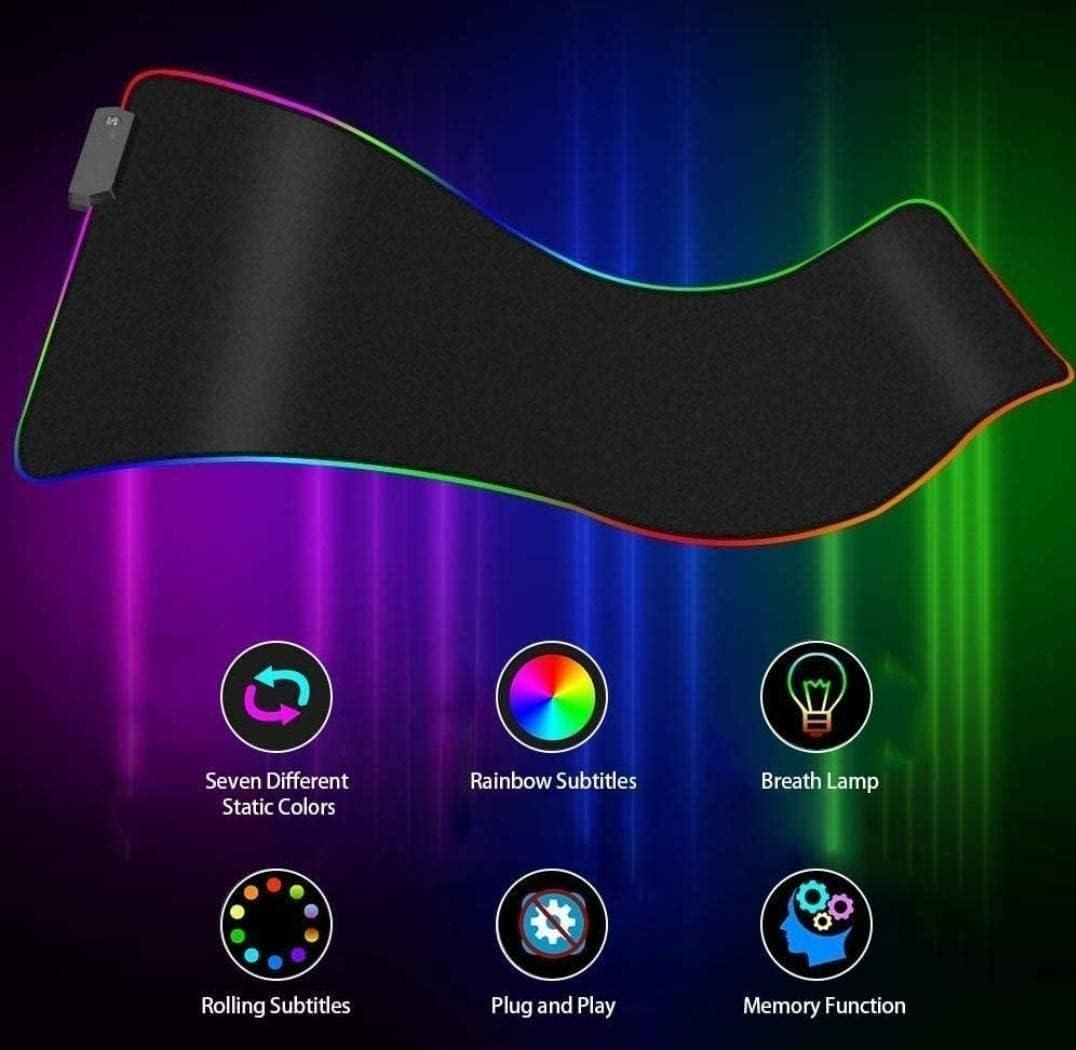 RGB Extended Gaming Mouse Pad – Non-Slip Rubber Base