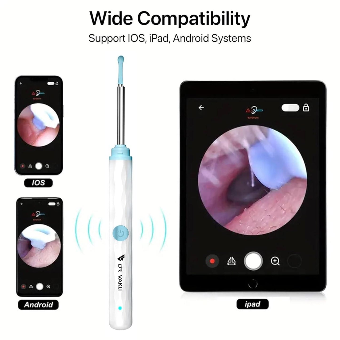 Smart Visual Ear Wax Cleaner – WiFi Otoscope Ear Care Kit for iOS & Android