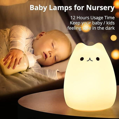 Little Cat Silicone Night Light – Cute & Eco-Friendly Decor for Kids’ Rooms