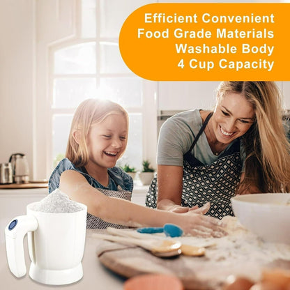 Battery Operated Electric Flour Sifter – Handheld Baking Kitchen Tool