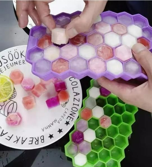 Ice Cube Maker Tray (Pack of 2) – BPA-Free Silicone Trays for Drinks & Cocktails