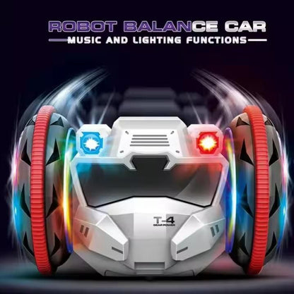 RoboMaxCar 360° Rotation Balance Toy Car for Kids – LED Music Electric Action Toy