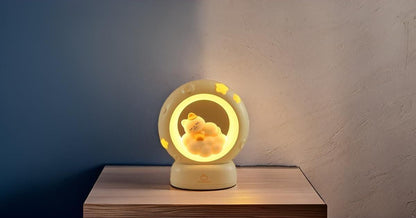 Magical Moon LED Night Lamp – Touch Control & Rechargeable Kitty Design