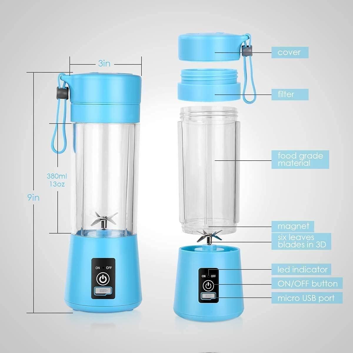Portable Electric 6 Blade USB Juice Maker – Fresh Juice Anywhere!