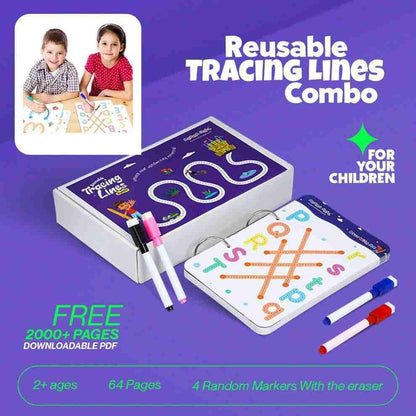 Reusable Tracing Line Book – Fun Early Learning Practice for Kids