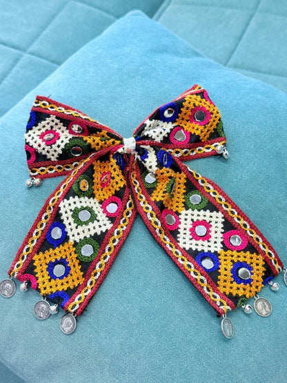 Navratri Bow Hair Accessories (Pack of 2) – Festive Style for Women