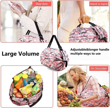 Foldable Waterproof Shopping Handbag – Travel-Friendly & Durable