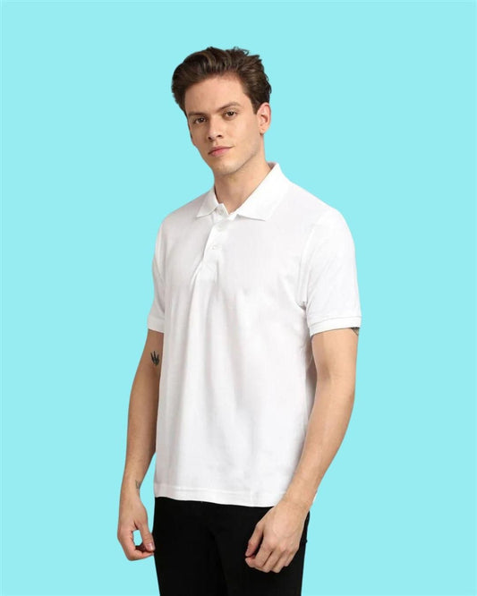 Matte Solid Men's Polo T-Shirt – Premium Matty Fabric, Everyday Comfort & Style