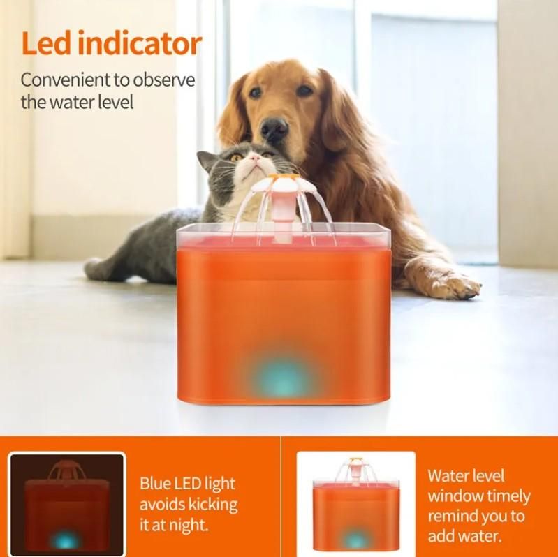 2L Small Pet Water Fountain – Automatic Hydration for Kittens & Small Dogs