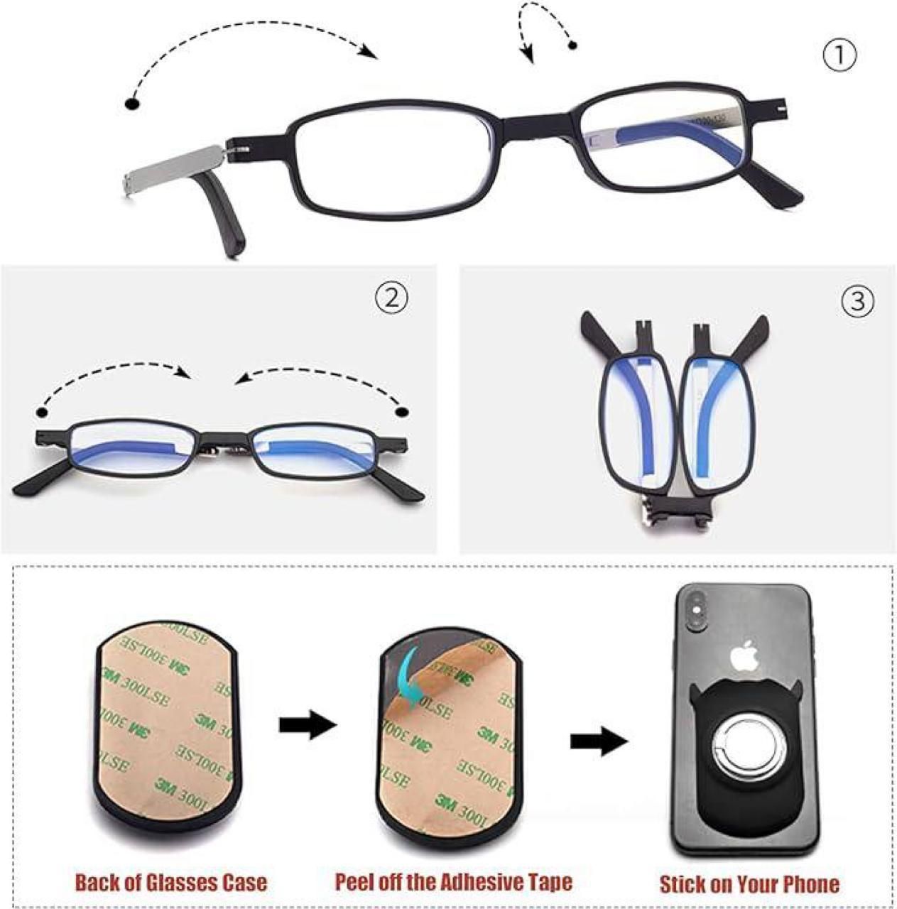 Anti Blue Light Folding Reading Glasses – Portable Presbyopia Protection & Stylish Comfort