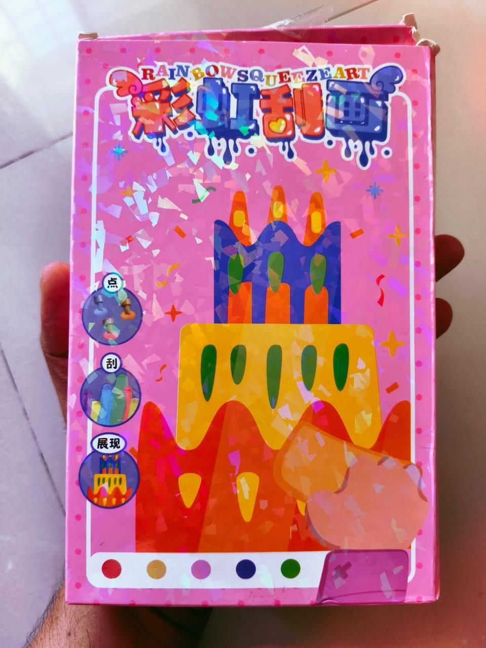 DIY Rainbow Scratch Dot Art Painting Kits Set for Kids – Creative Learning Art Set