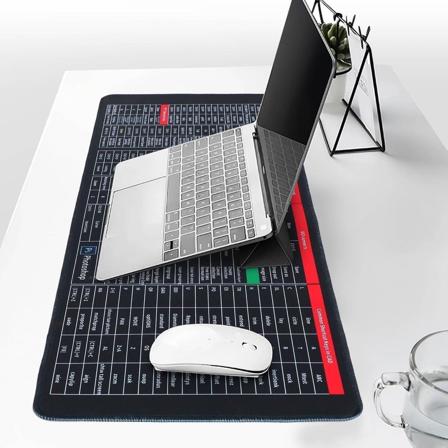 Windows & Office Shortcut Desk Mat – Anti-Slip Keyboard + Gaming Mouse Pad (Buy 1 Get 1 Free)