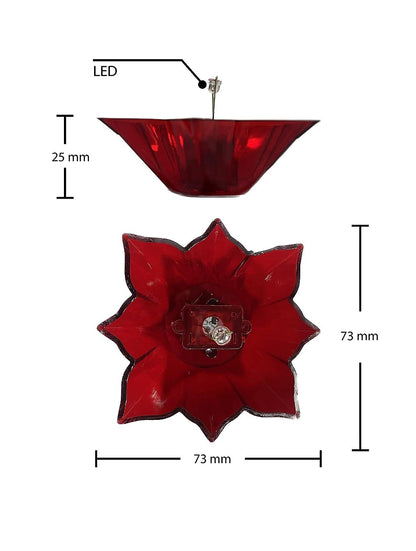 Electric Water Sensor Reflection LED Diya Candles – Flameless Festive Diyas with Water Sensing Technology