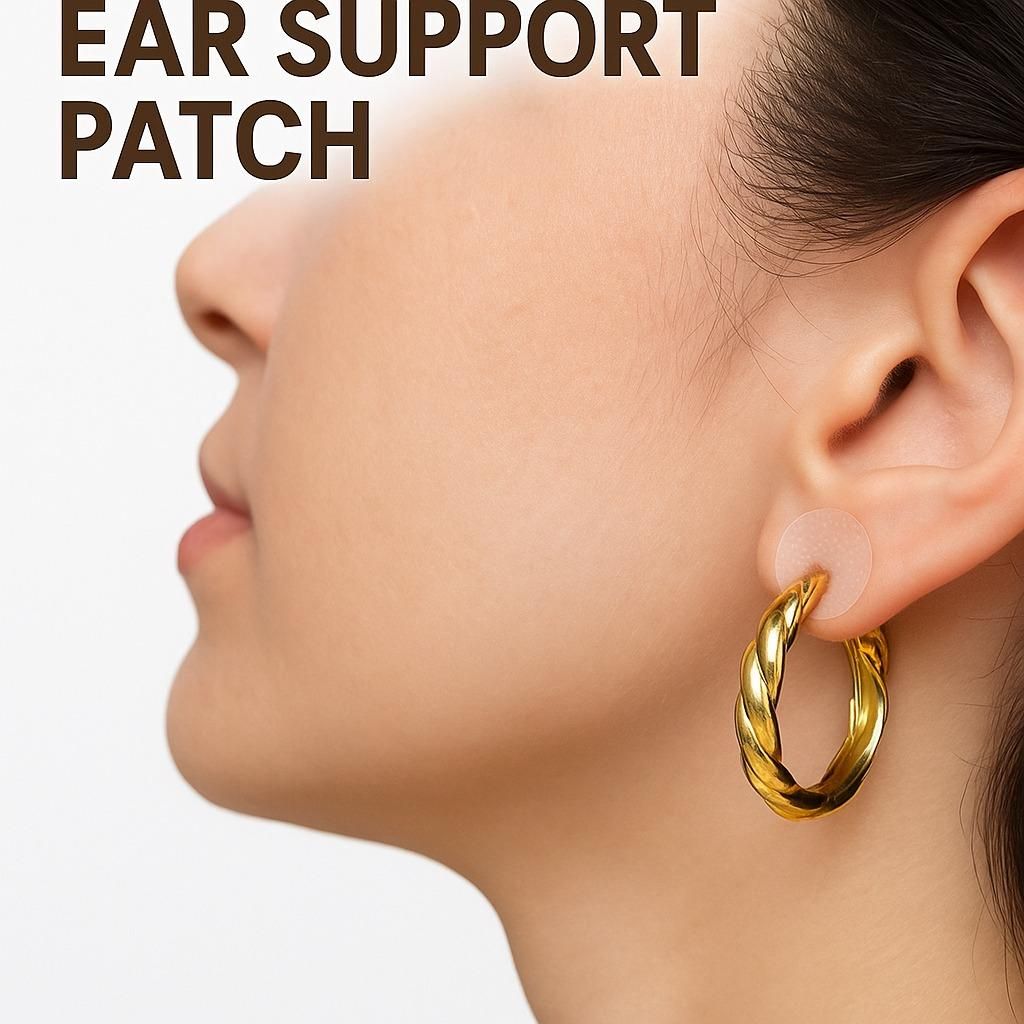 100 Pcs Premium Earlobe Support Patches – Comfort & Protection for Heavy Earrings