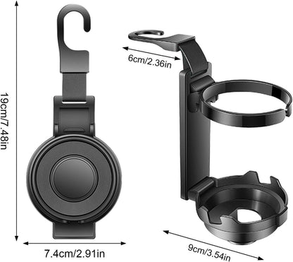 Premium Car Multifunctional Hook – Seat Headrest Organizer with Bottle Holder & Phone Stand  Full Description: