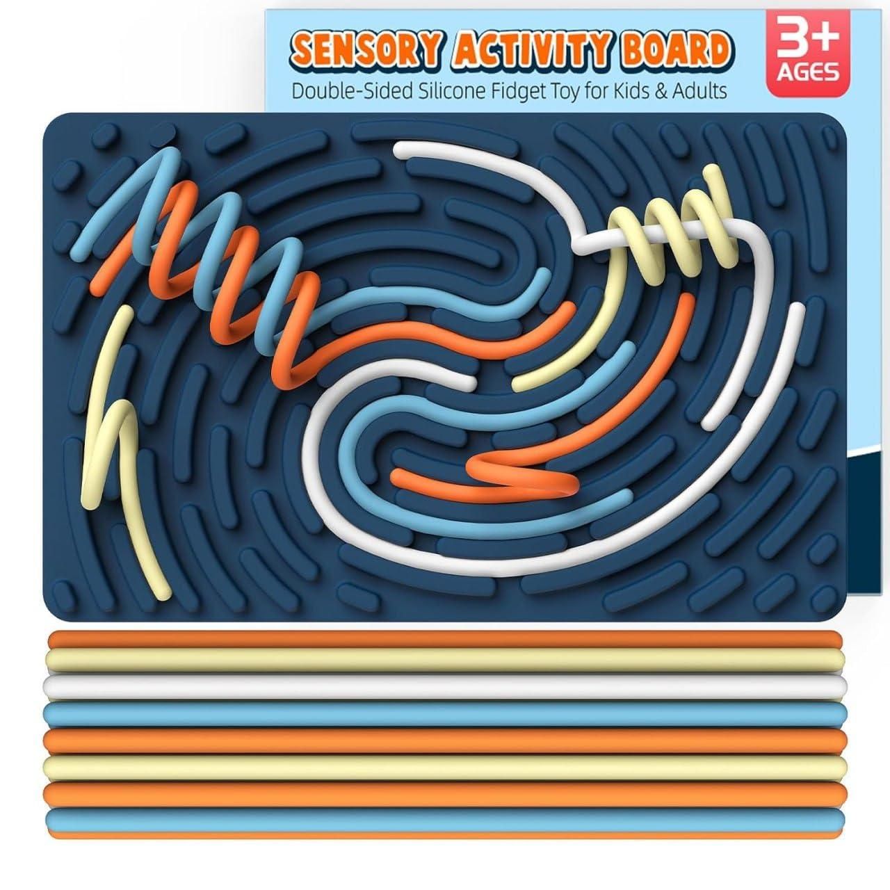 Sensor Activity Board Double-Sided Silicone Montessori Toy for Kids