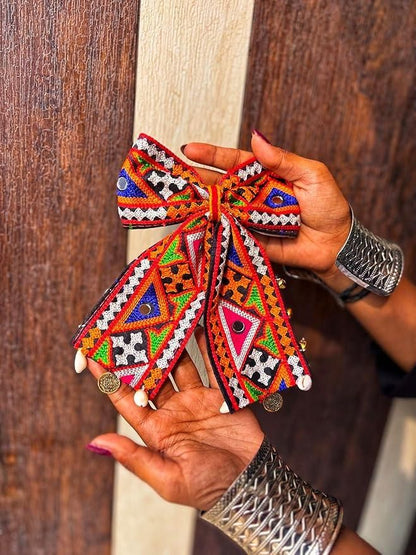 Navratri Bow Hair Accessories (Pack of 2) – Festive Style for Women