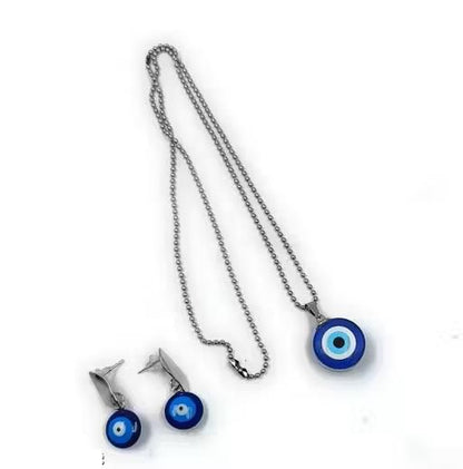 Classy Evil Eye Combo (Pack of 4) – Chain Pendant, Earrings, Bracelet & Anklet Set