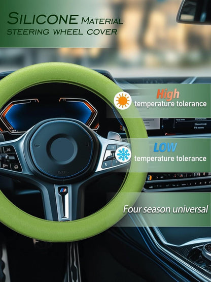 Universal Soft Silicone Steering Wheel Cover – Anti-Slip Comfort Grip for All Cars