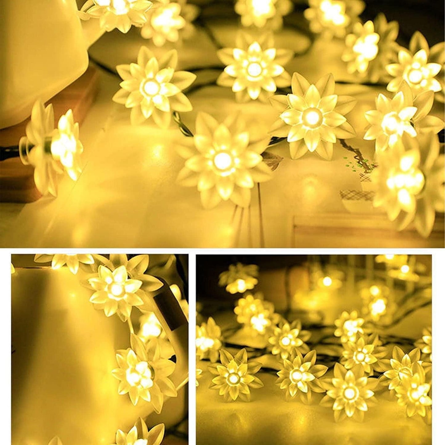 Flower String Lights – Warm & Beautiful Decorative Lighting for Festivals & Home Décor