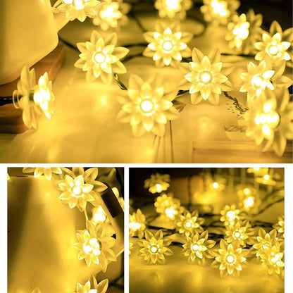 Flower String Lights – Warm & Beautiful Decorative Lighting for Festivals & Home Décor