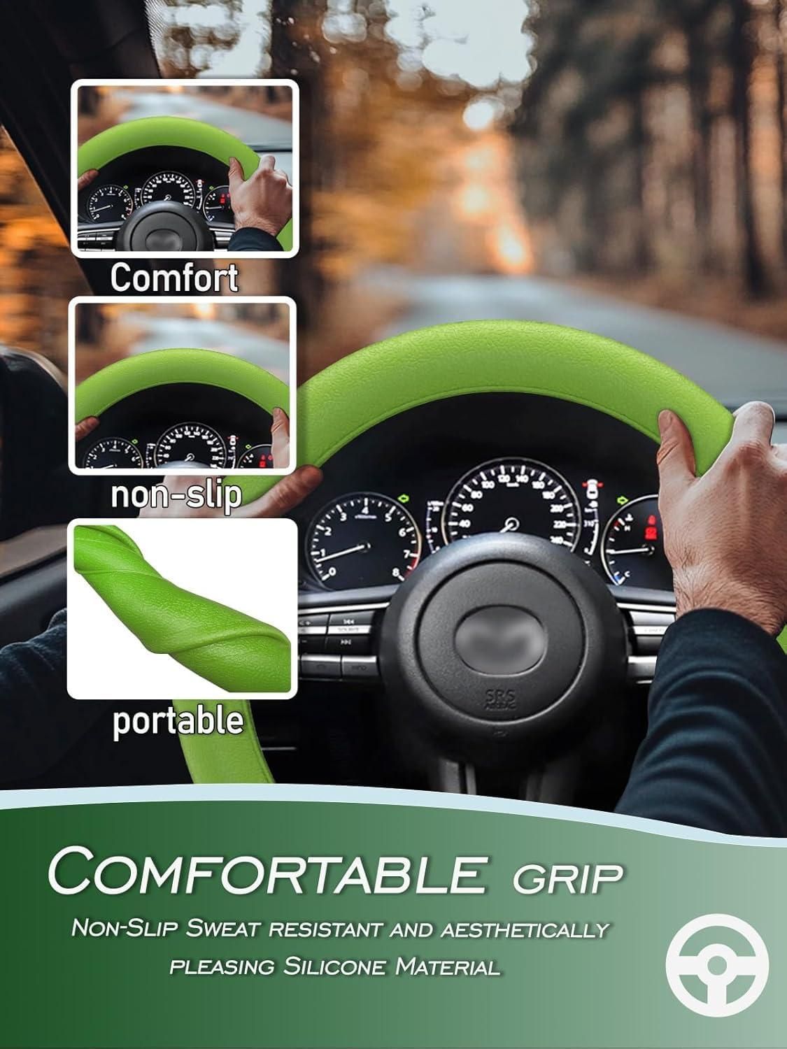 Universal Soft Silicone Steering Wheel Cover – Anti-Slip Comfort Grip for All Cars