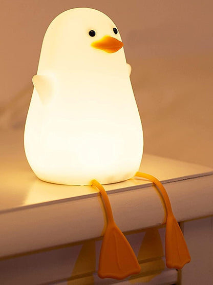 Duck Night Light Lamp – Touch Control Soft Silicone LED Lamp