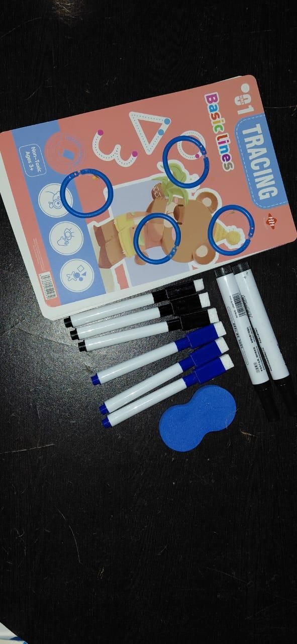 Reusable Tracing Line Book – Fun Early Learning Practice for Kids