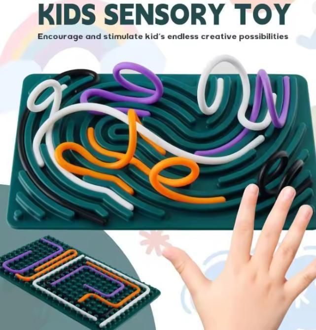 Sensor Activity Board Double-Sided Silicone Montessori Toy for Kids