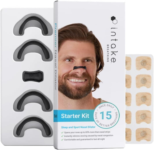 Breathing Nasal Strip Starter Kit – Comfortable Silicone Nose Strip for Better Breathing