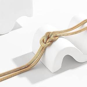Golden Chain Snake Bracelet – Gold Plated Stylish Casual Bracelet for Women