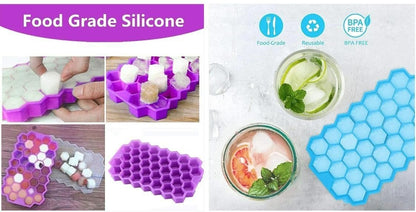 Ice Cube Maker Tray (Pack of 2) – BPA-Free Silicone Trays for Drinks & Cocktails