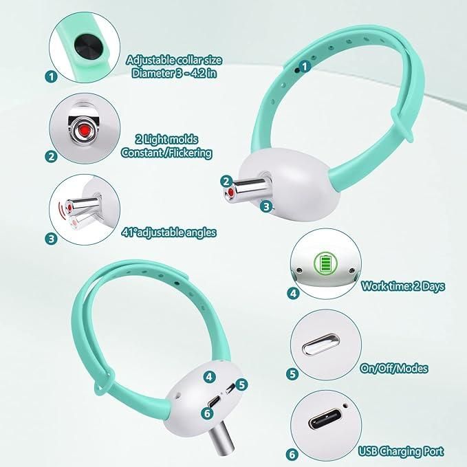 Pet Laser Collar Self Teasing Toy – Smart LED Fun for Cats!