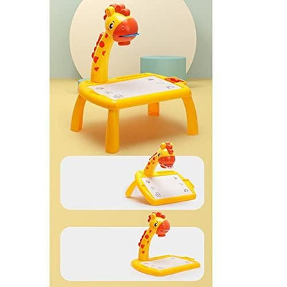 Projector Drawing Desk for Kids – LED Educational Art & Painting Table with Pattern Slides