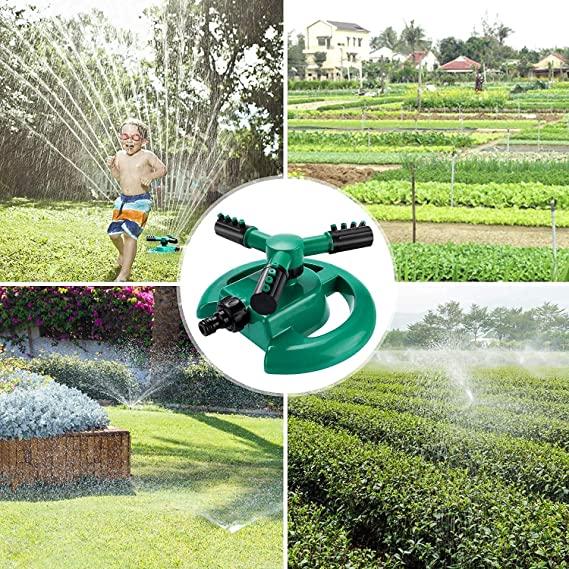 360° Rotating Lawn Water Sprinkler – Efficient 3-Arm Garden Irrigation (1 Pc)