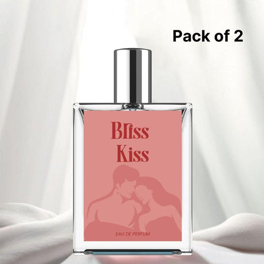 Briss Kiss Eau De Parfum – Unisex Romantic Long-Lasting Fragrance (Pack of 2 × 50 ML)