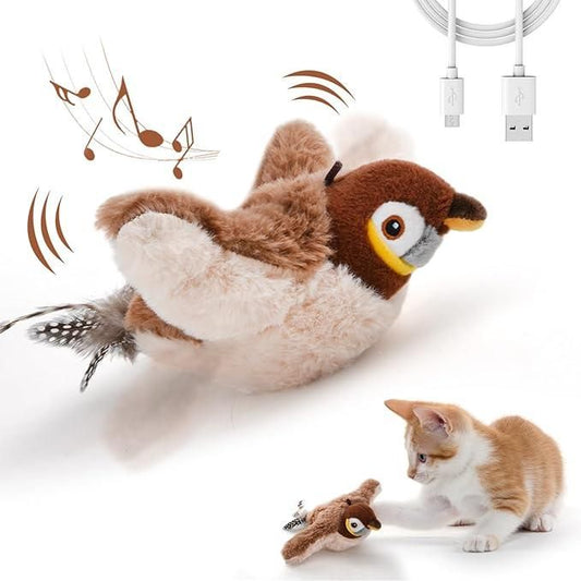 Flapping Cat Toy – Interactive Automatic Chirping Bird Toy for Cats