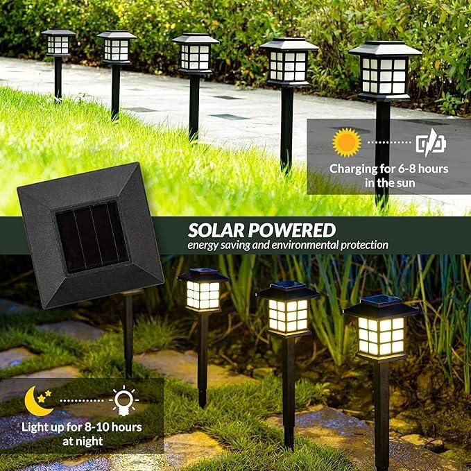 Solar Garden Yard Light (Pack of 6) – Outdoor Waterproof Solar Lights for Garden, Patio & Pathway