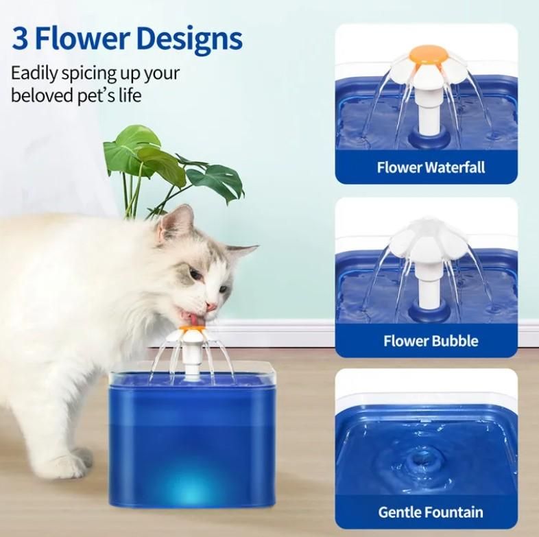 2L Small Pet Water Fountain – Automatic Hydration for Kittens & Small Dogs