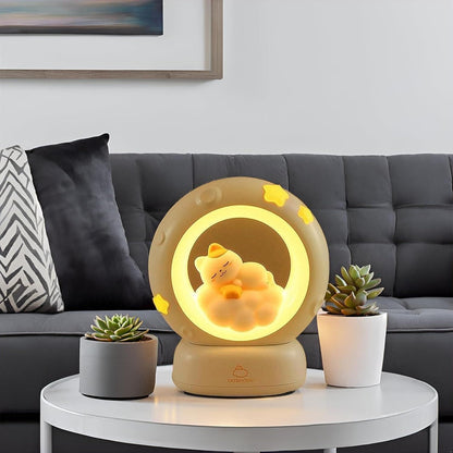 Magical Moon LED Night Lamp – Touch Control & Rechargeable Kitty Design