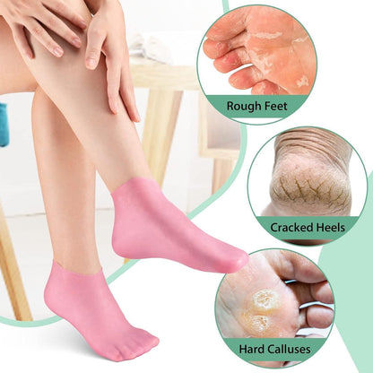 Silicone Moisturizing Aloe Socks – Deep Hydration for Dry & Cracked Feet